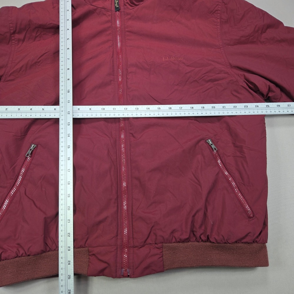 LL Bean Red Fleece Lined Bomber Jacket Mens XL Regular Insulated Thinsulate - Picture 11 of 11